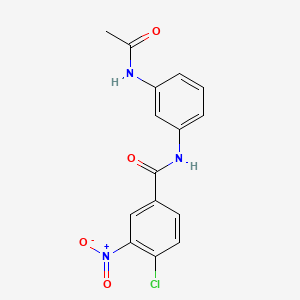 molecular formula C15H12ClN3O4 B5606755 N-[3-(acetylamino)phenyl]-4-chloro-3-nitrobenzamide 