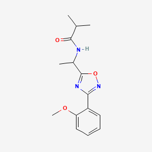 N-{1-[3-(2-methoxyphenyl)-1,2,4-oxadiazol-5-yl]ethyl}-2-methylpropanamide