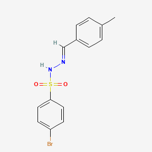 molecular formula C14H13BrN2O2S B5606782 4-bromo-N'-(4-methylbenzylidene)benzenesulfonohydrazide 