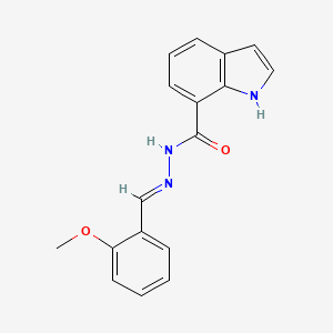 molecular formula C17H15N3O2 B5606796 N'-(2-methoxybenzylidene)-1H-indole-7-carbohydrazide 