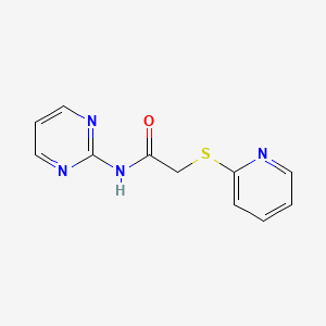 2-(pyridin-2-ylsulfanyl)-N-(pyrimidin-2-yl)acetamide