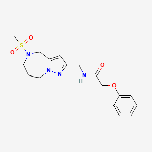 N-{[5-(methylsulfonyl)-5,6,7,8-tetrahydro-4H-pyrazolo[1,5-a][1,4]diazepin-2-yl]methyl}-2-phenoxyacetamide