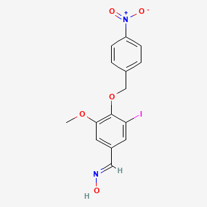 3-iodo-5-methoxy-4-[(4-nitrobenzyl)oxy]benzaldehyde oxime