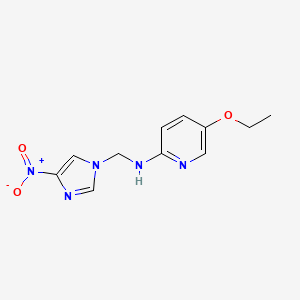 5-ethoxy-N-[(4-nitro-1H-imidazol-1-yl)methyl]-2-pyridinamine