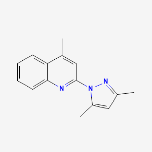 2-(3,5-dimethyl-1H-pyrazol-1-yl)-4-methylquinoline