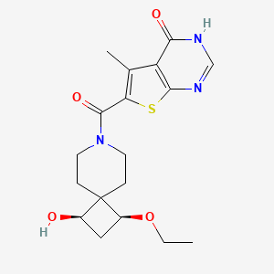 6-{[(1S*,3R*)-1-ethoxy-3-hydroxy-7-azaspiro[3.5]non-7-yl]carbonyl}-5-methylthieno[2,3-d]pyrimidin-4(3H)-one