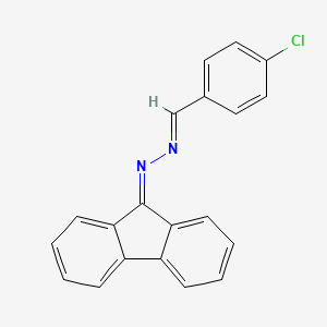 molecular formula C20H13ClN2 B5606956 4-chlorobenzaldehyde 9H-fluoren-9-ylidenehydrazone 