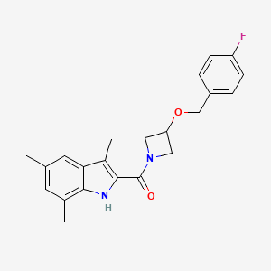 2-({3-[(4-fluorobenzyl)oxy]-1-azetidinyl}carbonyl)-3,5,7-trimethyl-1H-indole