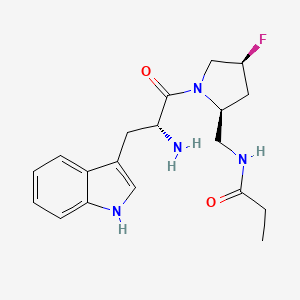 N-{[(2S,4S)-4-fluoro-1-D-tryptophyl-2-pyrrolidinyl]methyl}propanamide hydrochloride