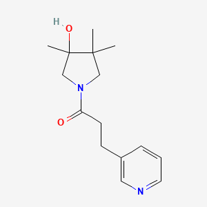 3,4,4-trimethyl-1-(3-pyridin-3-ylpropanoyl)pyrrolidin-3-ol