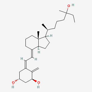 molecular formula C28H46O3 B560702 26-Homo-1,25-dihydroxyvitamin D3 CAS No. 105687-81-8