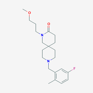 molecular formula C21H31FN2O2 B5607035 9-(5-fluoro-2-methylbenzyl)-2-(3-methoxypropyl)-2,9-diazaspiro[5.5]undecan-3-one 