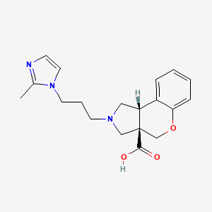 (3aR*,9bR*)-2-[3-(2-methyl-1H-imidazol-1-yl)propyl]-1,2,3,9b-tetrahydrochromeno[3,4-c]pyrrole-3a(4H)-carboxylic acid