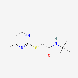 N-(tert-butyl)-2-[(4,6-dimethyl-2-pyrimidinyl)thio]acetamide