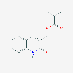 (2-hydroxy-8-methyl-3-quinolinyl)methyl 2-methylpropanoate