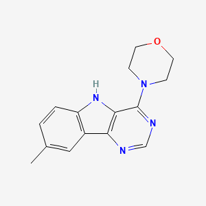 8-methyl-4-(4-morpholinyl)-5H-pyrimido[5,4-b]indole