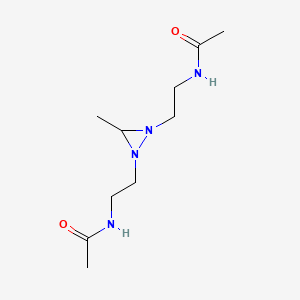 molecular formula C10H20N4O2 B5607091 N-[2-[2-(2-acetamidoethyl)-3-methyldiaziridin-1-yl]ethyl]acetamide CAS No. 139223-39-5