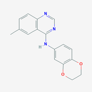 molecular formula C17H15N3O2 B5607111 N-(2,3-dihydro-1,4-benzodioxin-6-yl)-6-methyl-4-quinazolinamine 