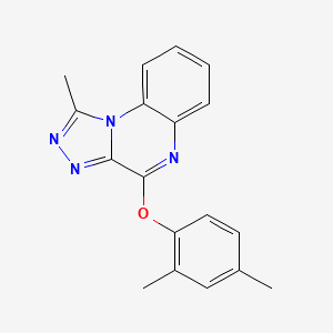 molecular formula C18H16N4O B5607141 4-(2,4-dimethylphenoxy)-1-methyl[1,2,4]triazolo[4,3-a]quinoxaline 