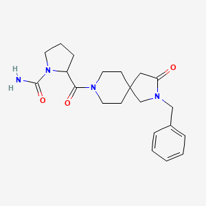 2-[(2-benzyl-3-oxo-2,8-diazaspiro[4.5]dec-8-yl)carbonyl]-1-pyrrolidinecarboxamide