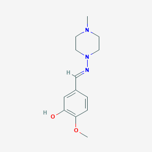 2-methoxy-5-{[(4-methyl-1-piperazinyl)imino]methyl}phenol