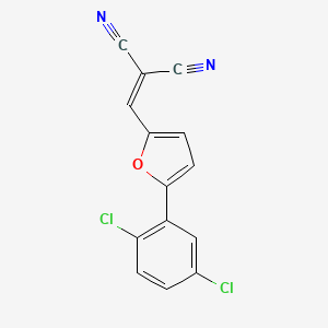 molecular formula C14H6Cl2N2O B5607194 2-((5-(2,5-DICHLOROPHENYL)-2-FURYL)METHYLENE)MALONONITRILE 