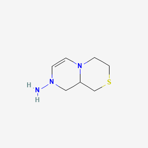 molecular formula C7H13N3S B560721 3,4,9,9a-Tetrahydropyrazino[2,1-c][1,4]thiazin-8(1H)-amine CAS No. 100070-71-1
