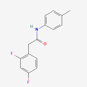 molecular formula C15H13F2NO B5607256 2-(2,4-difluorophenyl)-N-(4-methylphenyl)acetamide 