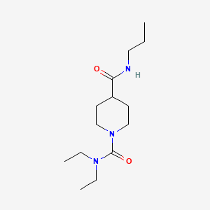 molecular formula C14H27N3O2 B5607257 N~1~,N~1~-diethyl-N~4~-propyl-1,4-piperidinedicarboxamide 