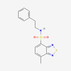 molecular formula C15H15N3O2S2 B5607275 7-methyl-N-phenethyl-2,1,3-benzothiadiazole-4-sulfonamide 