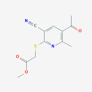 METHYL 2-[(5-ACETYL-3-CYANO-6-METHYLPYRIDIN-2-YL)SULFANYL]ACETATE