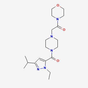 4-({4-[(1-ethyl-3-isopropyl-1H-pyrazol-5-yl)carbonyl]-1-piperazinyl}acetyl)morpholine