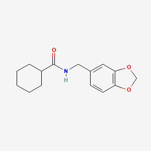 molecular formula C15H19NO3 B5607283 N-(1,3-benzodioxol-5-ylmethyl)cyclohexanecarboxamide 