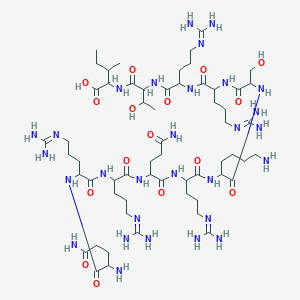 molecular formula C59H113N29O16 B560730 H-Gln-Arg-Arg-Gln-Arg-Lys-Ser-Arg-Arg-Thr-Ile-OH CAS No. 102579-44-2