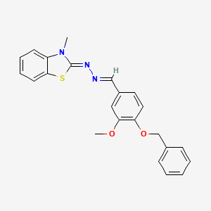 4-(benzyloxy)-3-methoxybenzaldehyde (3-methyl-1,3-benzothiazol-2(3H)-ylidene)hydrazone