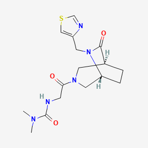 1,1-dimethyl-3-[2-oxo-2-[(1S,5R)-7-oxo-6-(1,3-thiazol-4-ylmethyl)-3,6-diazabicyclo[3.2.2]nonan-3-yl]ethyl]urea