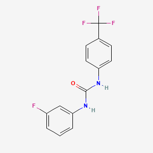 molecular formula C14H10F4N2O B5607334 N-(3-fluorophenyl)-N'-[4-(trifluoromethyl)phenyl]urea 