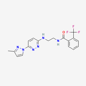 N-(2-{[6-(3-methyl-1H-pyrazol-1-yl)-3-pyridazinyl]amino}ethyl)-2-(trifluoromethyl)benzamide