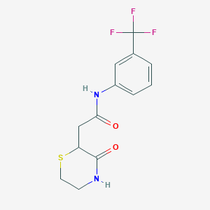 molecular formula C13H13F3N2O2S B5607343 2-(3-oxo-2-thiomorpholinyl)-N-[3-(trifluoromethyl)phenyl]acetamide 