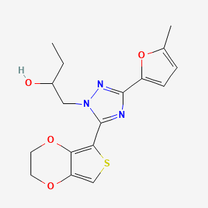 1-[5-(2,3-dihydrothieno[3,4-b][1,4]dioxin-5-yl)-3-(5-methyl-2-furyl)-1H-1,2,4-triazol-1-yl]butan-2-ol