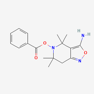 molecular formula C17H21N3O3 B5607367 5-(benzoyloxy)-4,4,6,6-tetramethyl-4,5,6,7-tetrahydroisoxazolo[4,3-c]pyridin-3-amine 