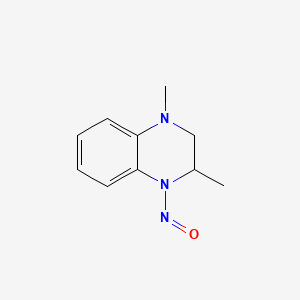molecular formula C10H13N3O B560737 2,4-Dimethyl-1-nitroso-1,2,3,4-tetrahydroquinoxaline CAS No. 109055-64-3