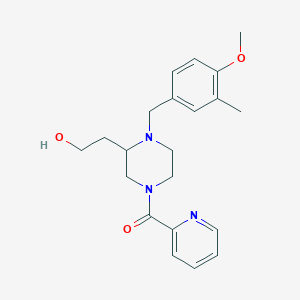 2-[1-(4-methoxy-3-methylbenzyl)-4-(2-pyridinylcarbonyl)-2-piperazinyl]ethanol