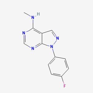 molecular formula C12H10FN5 B5607455 1-(4-fluorophenyl)-N-methyl-1H-pyrazolo[3,4-d]pyrimidin-4-amine 