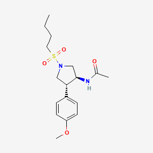 N-[(3S*,4R*)-1-(butylsulfonyl)-4-(4-methoxyphenyl)-3-pyrrolidinyl]acetamide