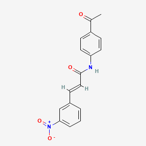 molecular formula C17H14N2O4 B5607463 N-(4-acetylphenyl)-3-(3-nitrophenyl)acrylamide 