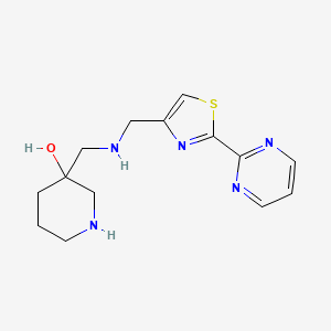 3-[({[2-(2-pyrimidinyl)-1,3-thiazol-4-yl]methyl}amino)methyl]-3-piperidinol dihydrochloride