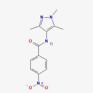 4-nitro-N-(1,3,5-trimethyl-1H-pyrazol-4-yl)benzamide