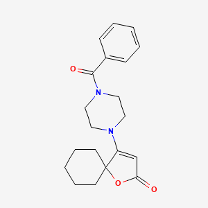 4-(4-benzoyl-1-piperazinyl)-1-oxaspiro[4.5]dec-3-en-2-one