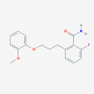 2-fluoro-6-[3-(2-methoxyphenoxy)propyl]benzamide